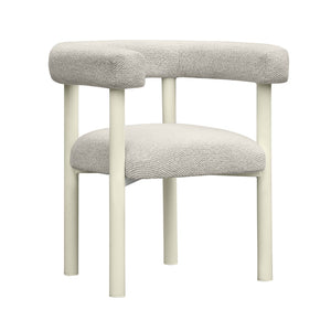 TOV Furniture Jackie Cream Outdoor Textured Dining Chair – Elegant, Weather-Resistant Comfort for Patios & Lounges TOV-O68958