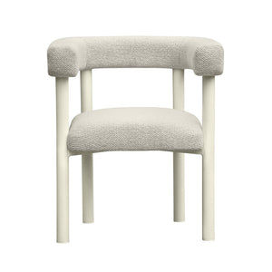 TOV Furniture Jackie Cream Outdoor Textured Dining Chair – Elegant, Weather-Resistant Comfort for Patios & Lounges TOV-O68958