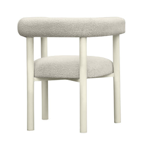 TOV Furniture Jackie Cream Outdoor Textured Dining Chair – Elegant, Weather-Resistant Comfort for Patios & Lounges TOV-O68958