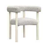 Jackie Cream Outdoor Textured Dining Chair TOV-O68958 TOV Furniture