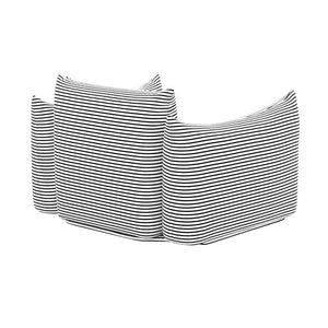 TOV Furniture Saint Tropez Striped Stuffed Armchair - Stylish Indoor/Outdoor Seating for Comfort and Durability Black/Pearl TOV-O68963