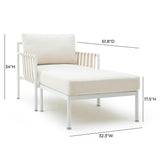 Dunes Cream Outdoor Lounge Set TOV-O68965-O68966 TOV Furniture