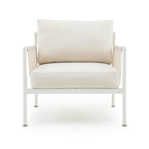 TOV Furniture Dunes Cream Outdoor Armchair - Chic, Durable Seating with Reversible Cushions for Stylish Patios & Gardens TOV-O68965