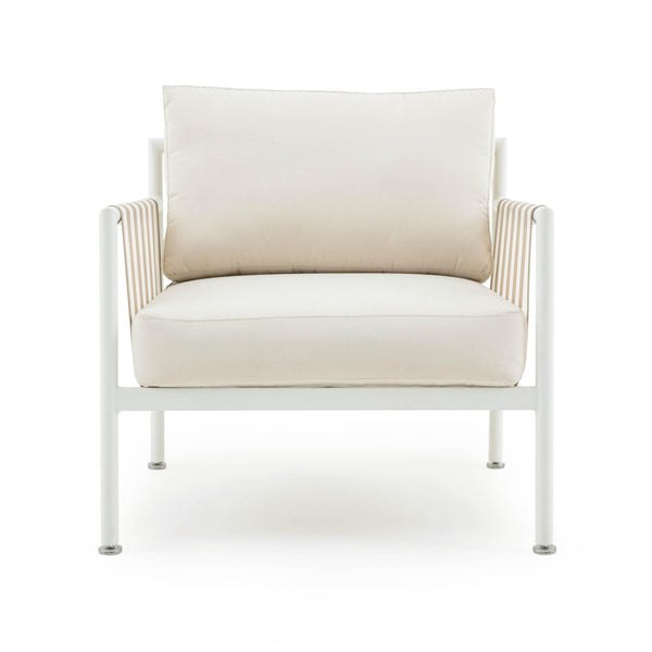 TOV Furniture Dunes Cream Outdoor Armchair - Chic, Durable Seating with Reversible Cushions for Stylish Patios & Gardens TOV-O68965