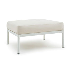 TOV Furniture Dunes Cream Outdoor Ottoman - Elegant, Weather-Resistant Seating with Plush Cushions for Your Space TOV-O68966
