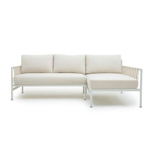 TOV Furniture Dunes 2-Piece Cream Outdoor L-Shaped Sectional Set - Chic Coastal Style for Luxurious Patio Lounging RAF TOV-O68967-O68970