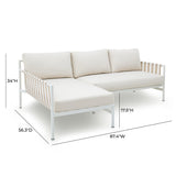 Dunes Cream Outdoor Sectional - LAF TOV-O68968-O68969 TOV Furniture