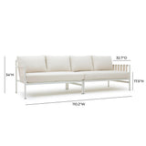 Dunes Cream Outdoor 110" Sofa TOV-O68969-O68970 TOV Furniture