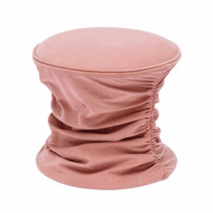 TOV Furniture Bounce Ruched Velvet Adjustable Ottoman - Modern Glam Accent Piece with Hydraulic Lift for Versatility Pink TOV-O68972