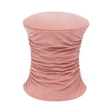 Bounce Rose Pink Ruched Velvet Adjustable Ottoman TOV-O68972 TOV Furniture