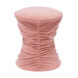 Bounce Rose Pink Ruched Velvet Adjustable Ottoman TOV-O68972 TOV Furniture