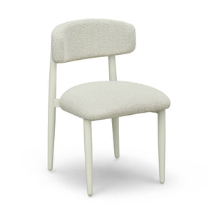 TOV Furniture Annika Textured Outdoor Dining Side Chair - Stylish Comfort with Durable Design for Al Fresco Dining Cream TOV-O69108