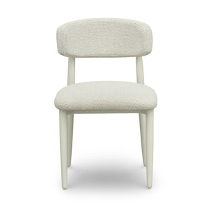 TOV Furniture Annika Textured Outdoor Dining Side Chair - Stylish Comfort with Durable Design for Al Fresco Dining Cream TOV-O69108