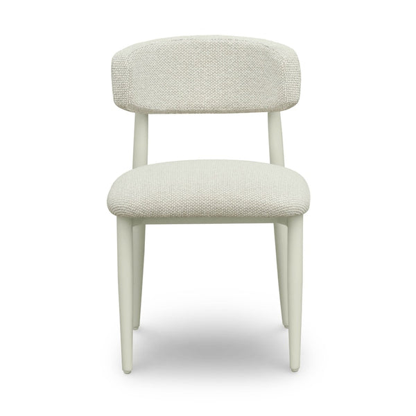 TOV Furniture Annika Textured Outdoor Dining Side Chair - Stylish Comfort with Durable Design for Al Fresco Dining Cream TOV-O69108