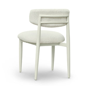 TOV Furniture Annika Textured Outdoor Dining Side Chair - Stylish Comfort with Durable Design for Al Fresco Dining Cream TOV-O69108