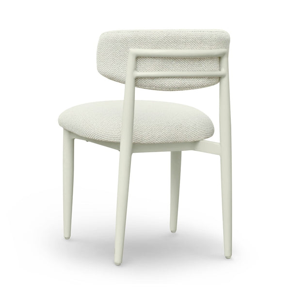 TOV Furniture Annika Textured Outdoor Dining Side Chair - Stylish Comfort with Durable Design for Al Fresco Dining Cream TOV-O69108