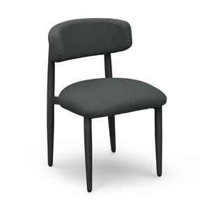TOV Furniture Annika Textured Outdoor Dining Side Chair - Stylish Comfort with Durable Design for Al Fresco Dining Black TOV-O69109
