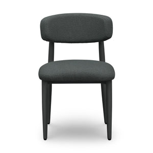 TOV Furniture Annika Textured Outdoor Dining Side Chair - Stylish Comfort with Durable Design for Al Fresco Dining Black TOV-O69109