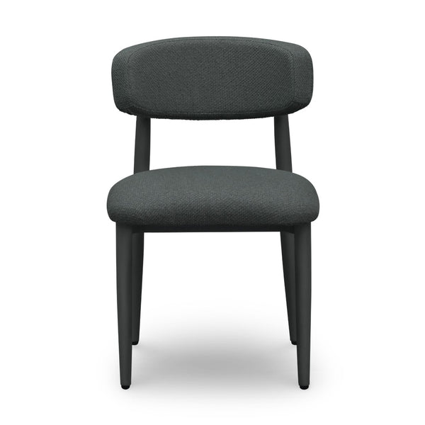 TOV Furniture Annika Textured Outdoor Dining Side Chair - Stylish Comfort with Durable Design for Al Fresco Dining Black TOV-O69109