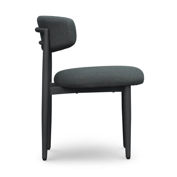 TOV Furniture Annika Textured Outdoor Dining Side Chair - Stylish Comfort with Durable Design for Al Fresco Dining Black TOV-O69109