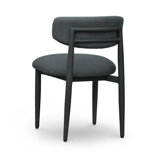 TOV Furniture Annika Textured Outdoor Dining Side Chair - Stylish Comfort with Durable Design for Al Fresco Dining Black TOV-O69109