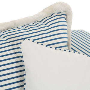 TOV Furniture Salty Coastal-Inspired 84.5" Striped Outdoor Sofa with Removable Cushions and Accent Pillows Blue TOV-O69249