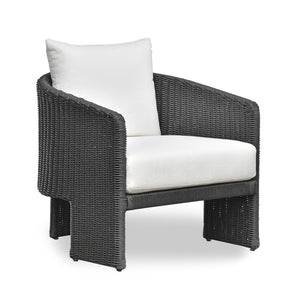 TOV Furniture Alexa Rattan Outdoor Armchair - Stylish, Weather-Resistant Performance Fabric for Ultimate Comfort Black TOV-O69282