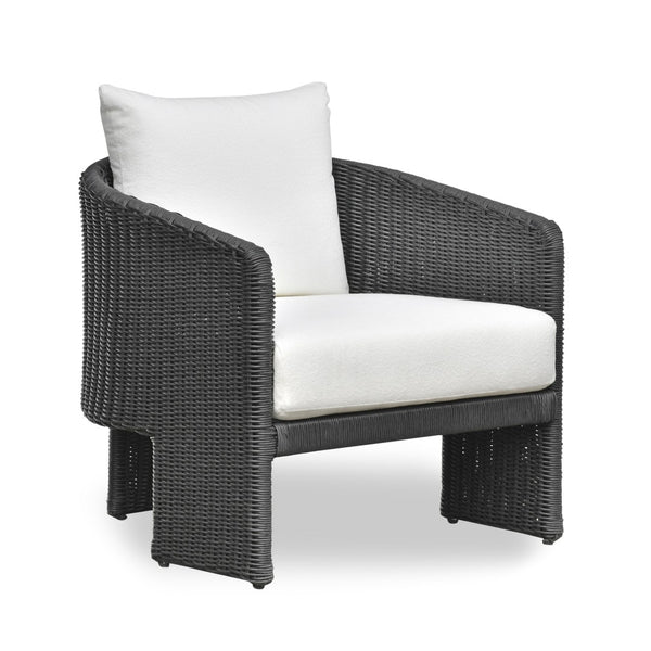 TOV Furniture Alexa Rattan Outdoor Armchair - Stylish, Weather-Resistant Performance Fabric for Ultimate Comfort Black TOV-O69282