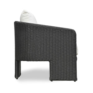 TOV Furniture Alexa Rattan Outdoor Armchair - Stylish, Weather-Resistant Performance Fabric for Ultimate Comfort Black TOV-O69282