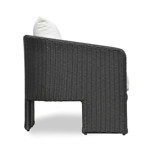 TOV Furniture Alexa Rattan Outdoor Armchair - Stylish, Weather-Resistant Performance Fabric for Ultimate Comfort Black TOV-O69282