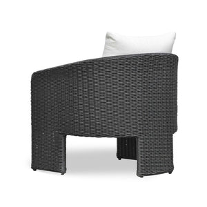TOV Furniture Alexa Rattan Outdoor Armchair - Stylish, Weather-Resistant Performance Fabric for Ultimate Comfort Black TOV-O69282