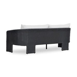 TOV Furniture Alexa 80" Rattan Outdoor Sofa - Stylish, Weather-Resistant Design for Ultimate Comfort and Durability Black TOV-O69283