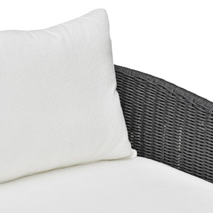 TOV Furniture Alexa 80" Rattan Outdoor Sofa - Stylish, Weather-Resistant Design for Ultimate Comfort and Durability Black TOV-O69283