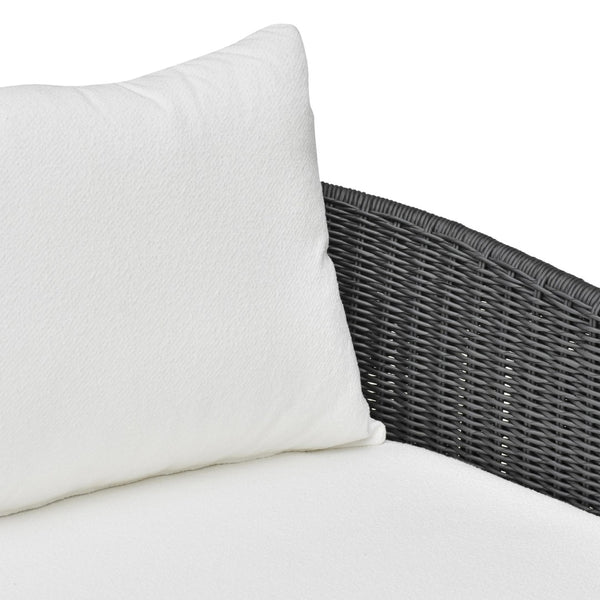 TOV Furniture Alexa 80" Rattan Outdoor Sofa - Stylish, Weather-Resistant Design for Ultimate Comfort and Durability Black TOV-O69283