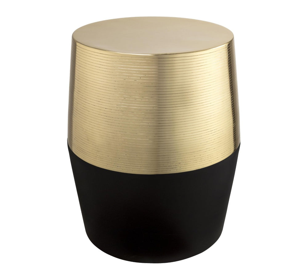 TOV Furniture Jadran Stool – Handcrafted Gold & Black Accent Seat for Modern Spaces, No Assembly Required! TOV-OC18133