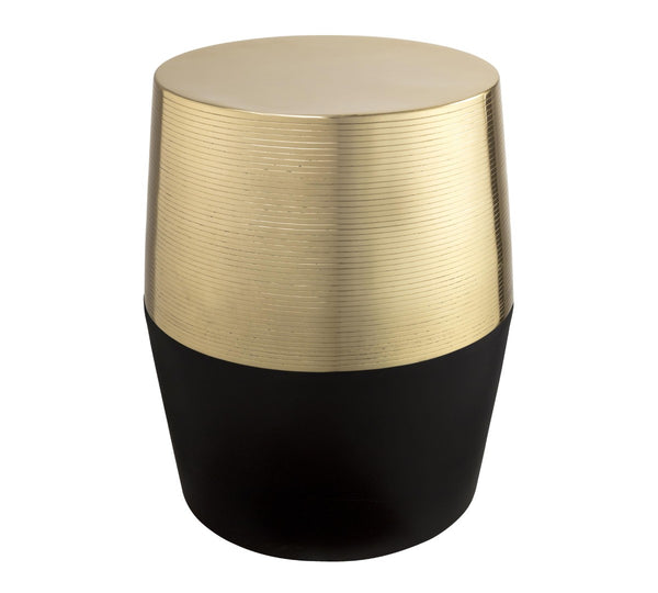 TOV Furniture Jadran Stool – Handcrafted Gold & Black Accent Seat for Modern Spaces, No Assembly Required! TOV-OC18133