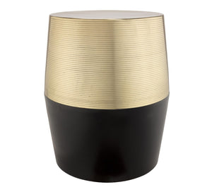 TOV Furniture Jadran Stool – Handcrafted Gold & Black Accent Seat for Modern Spaces, No Assembly Required! TOV-OC18133