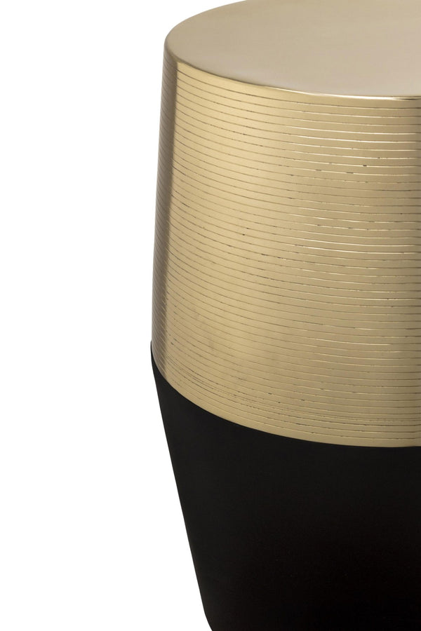 TOV Furniture Jadran Stool – Handcrafted Gold & Black Accent Seat for Modern Spaces, No Assembly Required! TOV-OC18133