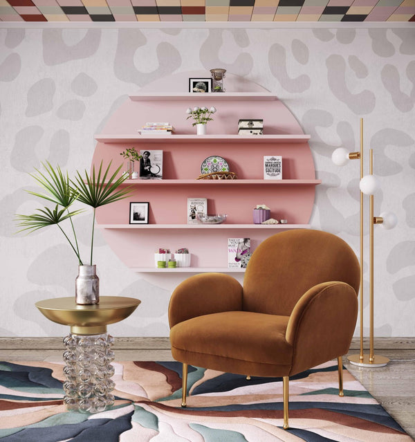 TOV Furniture Bubble Glass and Brass Side Table – Handcrafted Accent Table with Sculptural Design for Modern Spaces TOV-OC18229