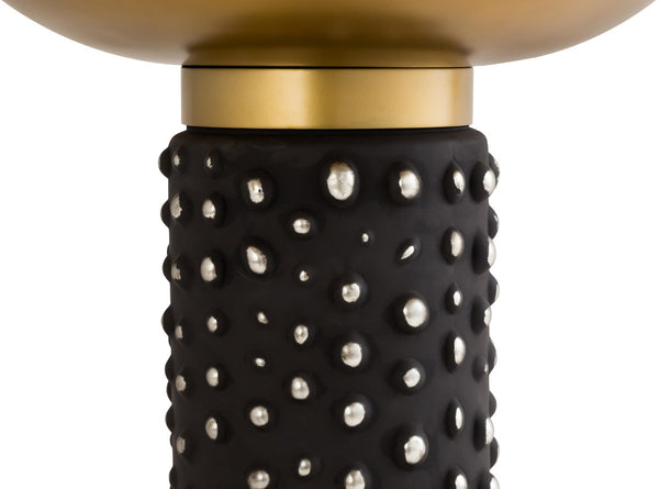 TOV Furniture Blaze Elegant Glass and Brass Side Table – Handcrafted Artistry for Modern Living Spaces, 17.2" TOV-OC18230