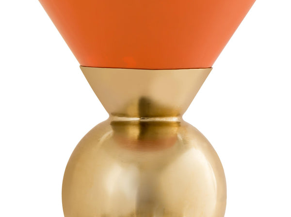 TOV Furniture Balhi Side Table - Sculptural Hourglass Accent in Gold Finish, Perfect for Modern Living Spaces Orange TOV-OC18274