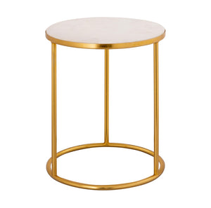 TOV Furniture Crescent Marble Nesting Tables - Elegant Space-Saving Set with Unique Veining & Gold Iron Frame TOV-OC18310