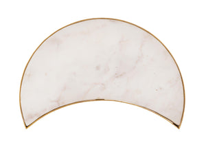 TOV Furniture Crescent Marble Nesting Tables - Elegant Space-Saving Set with Unique Veining & Gold Iron Frame TOV-OC18310