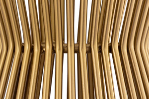 TOV Furniture Grace Glass Round Side Table - Elegant Hourglass Design, Clear Top & Satin Gold Base for Modern Spaces TOV-OC18316