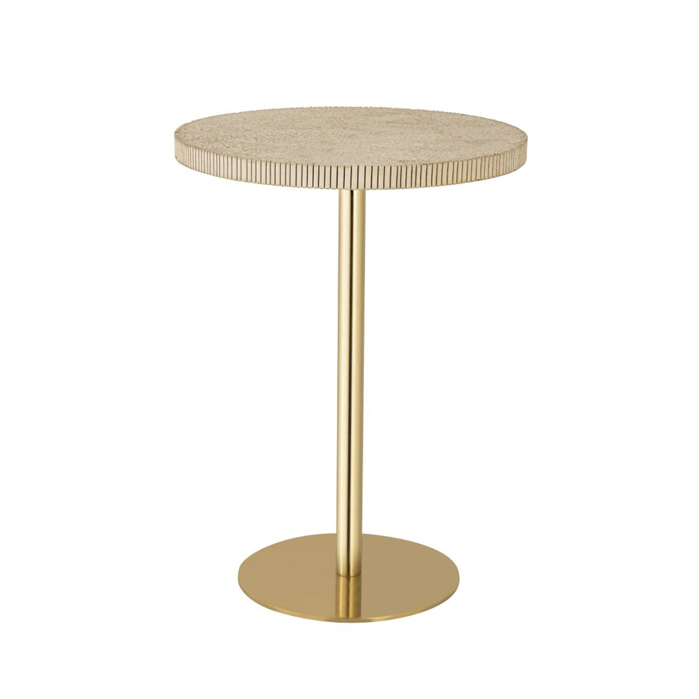 TOV Furniture Fiona Gold Stone Side Table - Handcrafted Elegance with Natural Stone Top & Durable Iron Base TOV-OC18350
