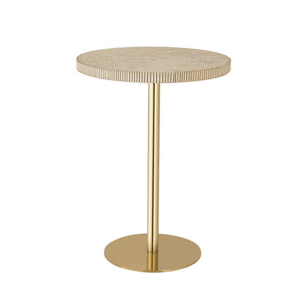 TOV Furniture Fiona Gold Stone Side Table - Handcrafted Elegance with Natural Stone Top & Durable Iron Base TOV-OC18350