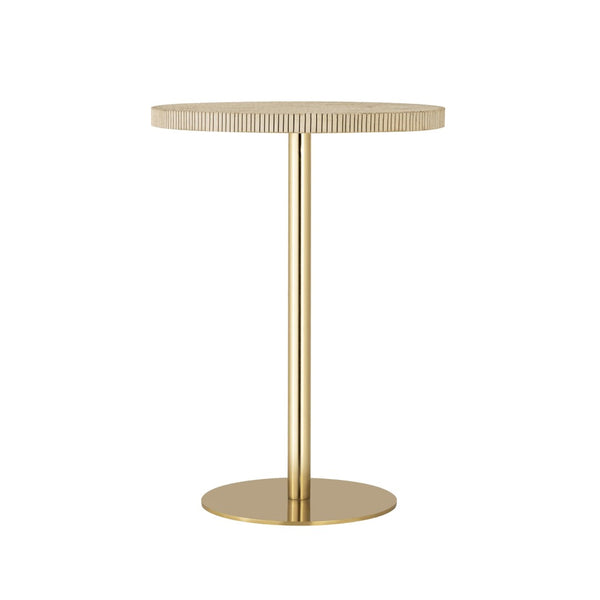 TOV Furniture Fiona Gold Stone Side Table - Handcrafted Elegance with Natural Stone Top & Durable Iron Base TOV-OC18350