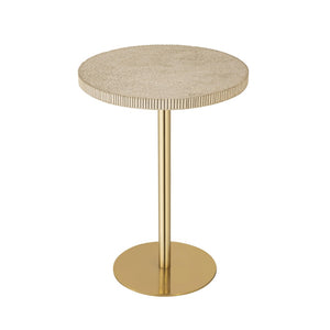 TOV Furniture Fiona Gold Stone Side Table - Handcrafted Elegance with Natural Stone Top & Durable Iron Base TOV-OC18350