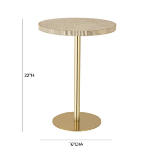 TOV Furniture Fiona Gold Stone Side Table - Handcrafted Elegance with Natural Stone Top & Durable Iron Base TOV-OC18350