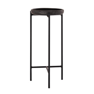 TOV Furniture Samara Handmade Side Table - Versatile Terracotta Top & Iron Base for Modern Living Spaces, 22"H TOV-OC18356